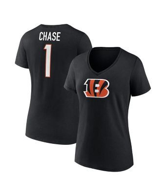 Women's Fanatics Branded Joe Burrow Black Cincinnati Bengals Player Icon  Name & Number V-Neck T-Shirt