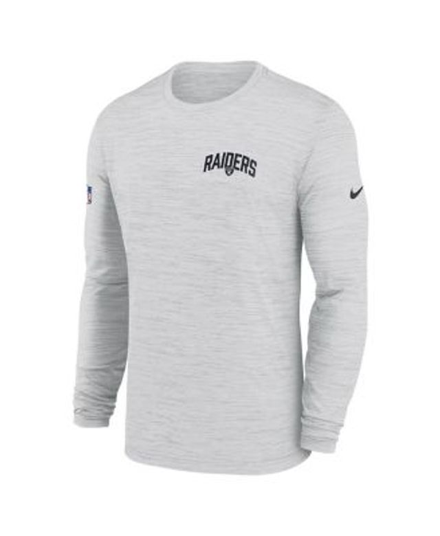 Las Vegas Raiders Nike Dri-Fit Cotton Long Sleeve Raglan T-Shirt - Mens