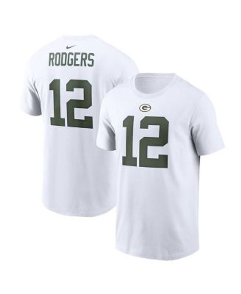 Men's Nike Aaron Rodgers White New York Jets Player Name & Number T-Shirt