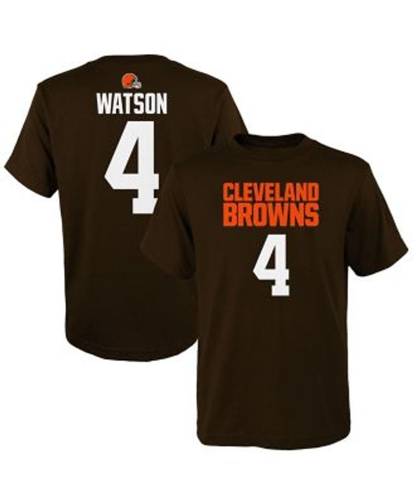 Men's Nike Deshaun Watson Orange Cleveland Browns Player Name & Number  T-Shirt