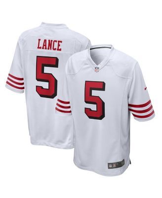 Nike Youth Boys and Girls Trey Lance White San Francisco 49ers Alternate  Game Jersey