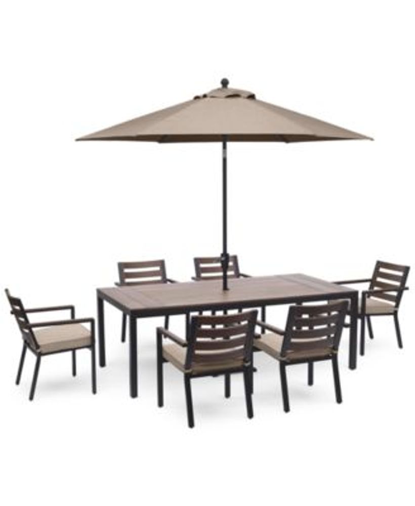 Herrie Meer dan wat dan ook Stroomopwaarts Agio Stockholm Outdoor Aluminum 7-Pc. Dining Set (84" x 42" Rectangle Table  & 6 Chairs) with Cushions, Created for Macy's | Dulles Town Center