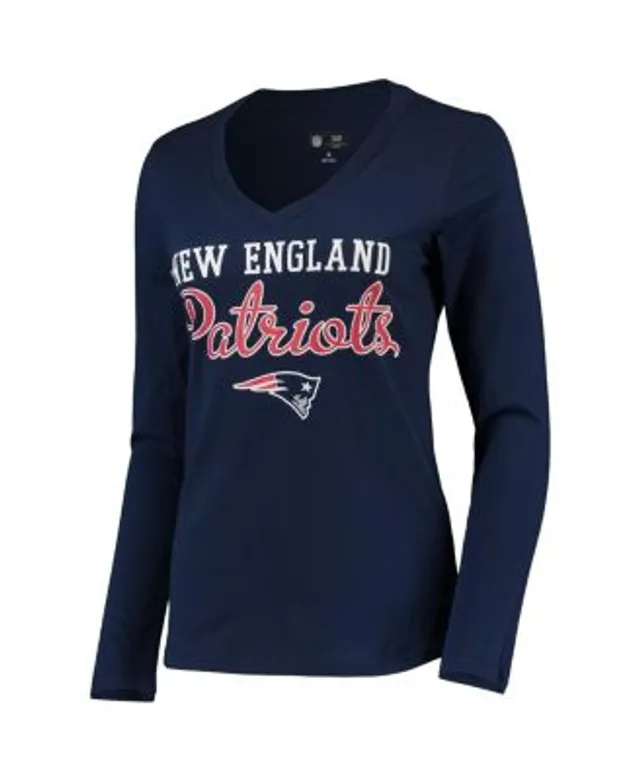 New England Patriots G-III 4Her by Carl Banks Women's Post Season V-Neck T-Shirt - Navy