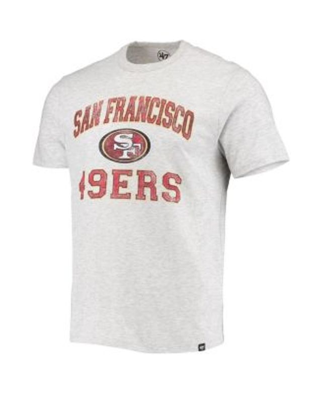 Men's '47 Heathered Gray San Francisco 49ers Dozer Franklin Long Sleeve T-Shirt