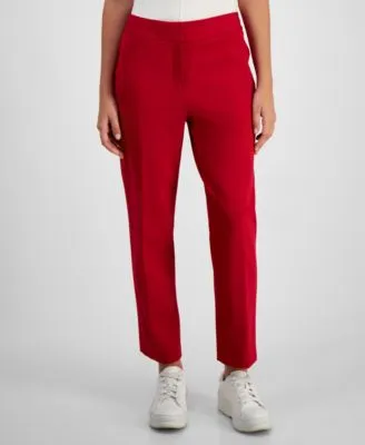 Women's Straight-Leg Mid-Rise Ankle Pants, Created for Macy's