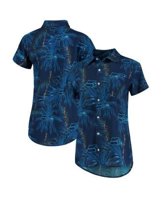 Houston Astros FOCO Women's Floral Button Up Shirt - Navy