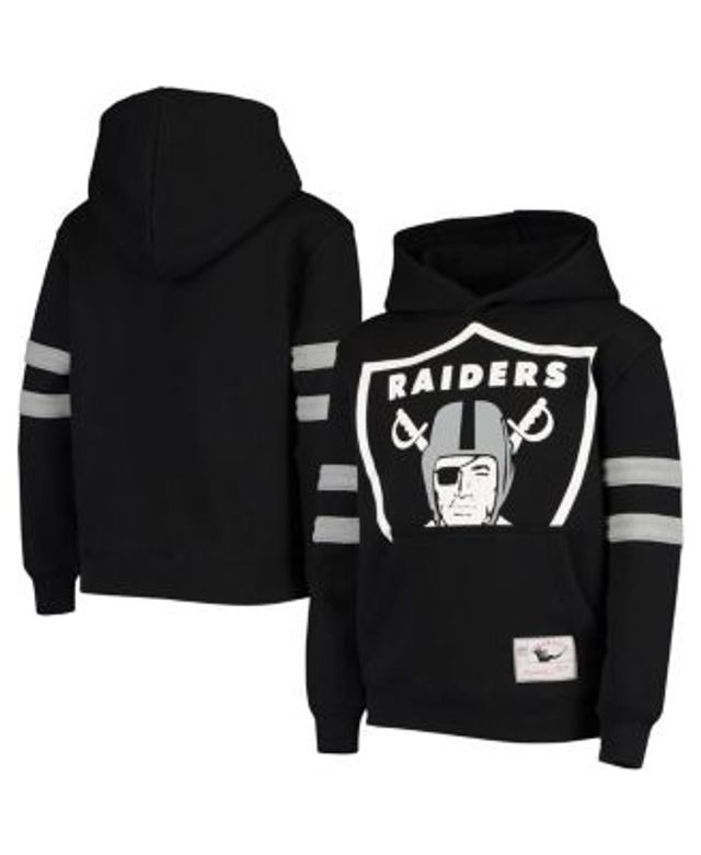 Mitchell & Ness Youth Boys Black Las Vegas Raiders Big Face Pullover Hoodie