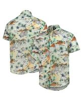 Pittsburgh Steelers FOCO Paradise Floral Button-Up Shirt - Cream