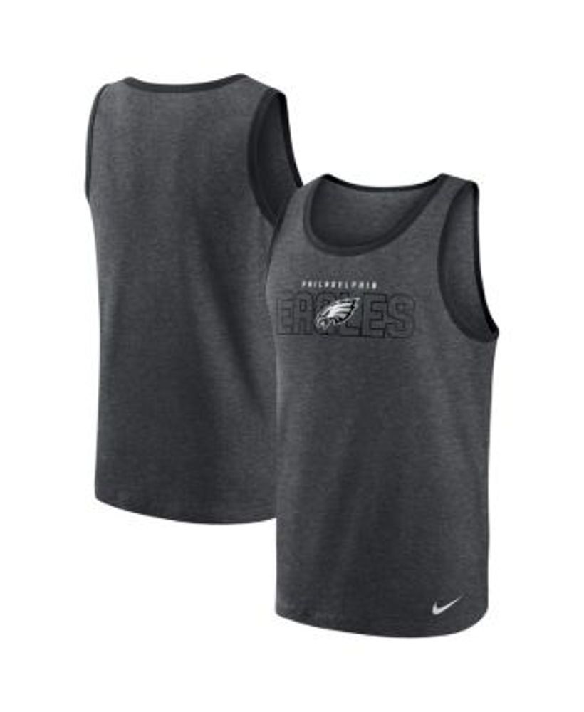 Nike Men's Heathered Charcoal Philadelphia Eagles Tri-Blend Tank Top