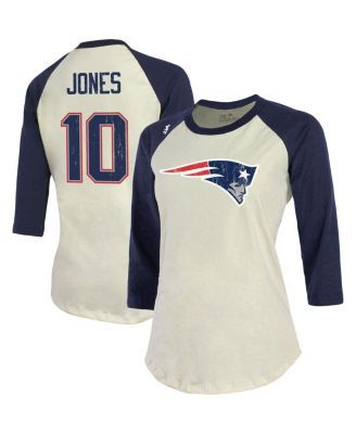 Men's Mac Jones Heathered Gray New England Patriots Plus Size Lace-Up  V-Neck T-Shirt