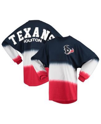 Women's Houston Texans New Era Navy Raglan Lace-Up T-Shirt