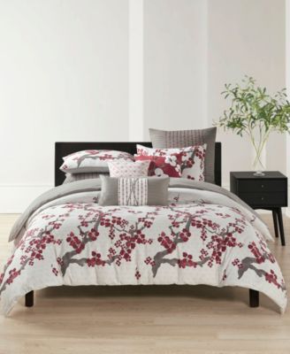 Natori Cherry Blossom King 3 Piece Comforter Mini Set