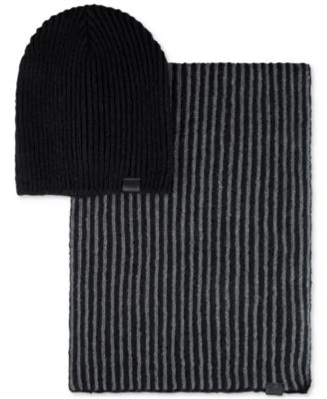 BOSS Logo Beanie and Scarf Set