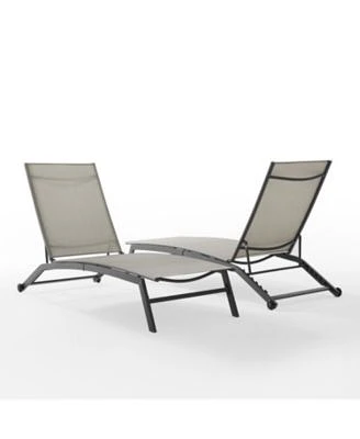 Weaver 2 Piece Outdoor Sling Chaise Lounge Set