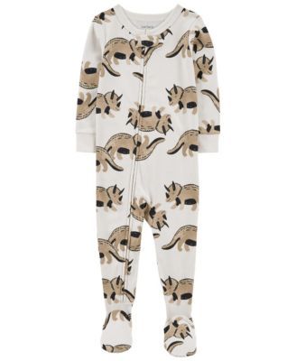 Baby Boys Dinosaur One-Piece Snug Fit Footie Pajama