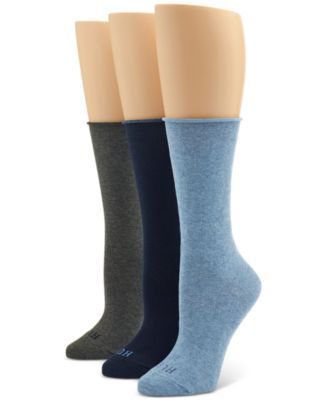 Hue Women's 3-Pk. Roll Top Socks