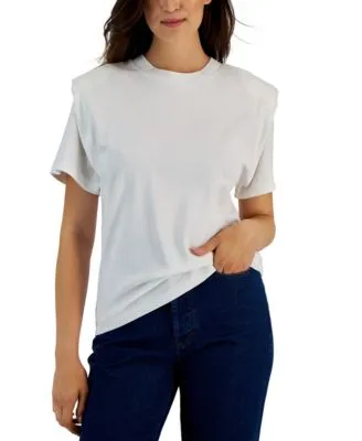Women's Cotton Solid-Color Crewneck T-Shirt