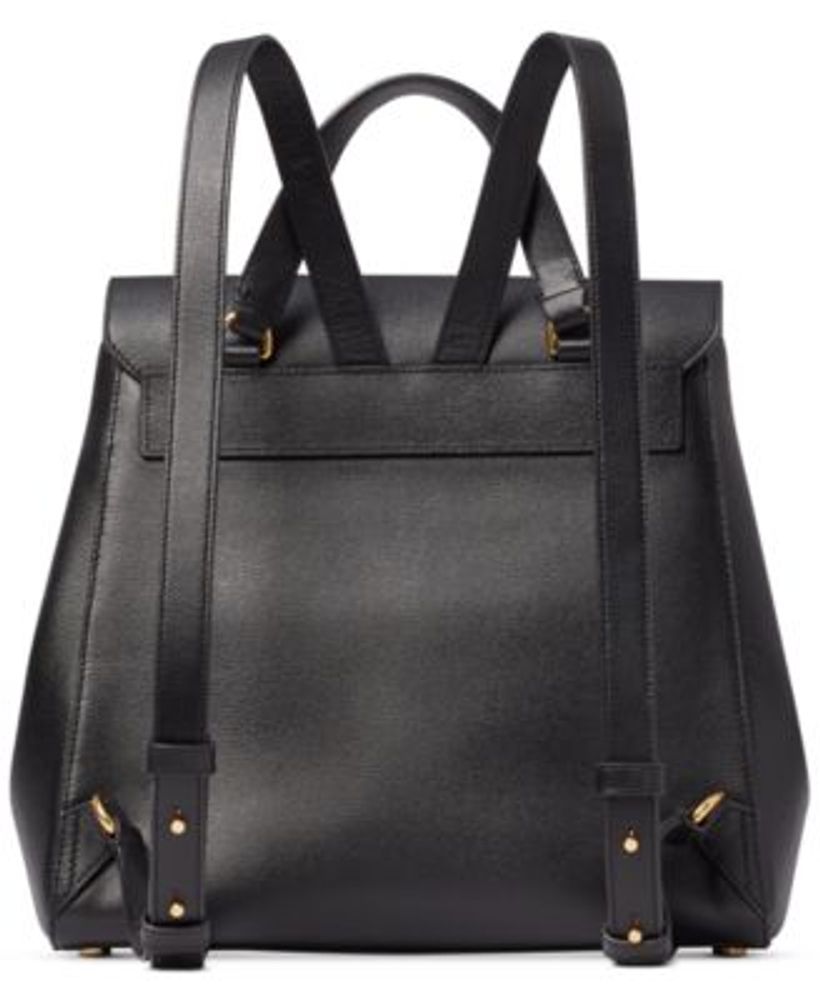 Katy Textured Leather Medium Flap Backpack