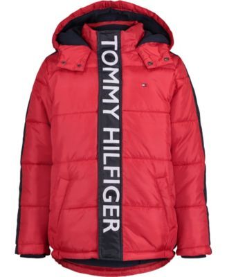 Little Boys Graphic Long Sleeves Puffer Jacket