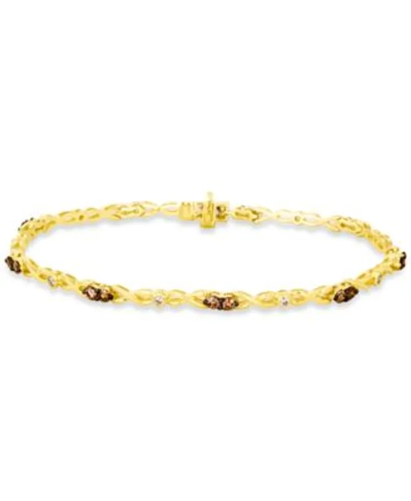 Macy's Men's Diamond Cuban Link Bracelet (1 ct. t.w.) in 14k Gold