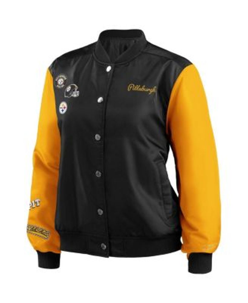 Pittsburgh Steelers Bomber Black Leather Jacket