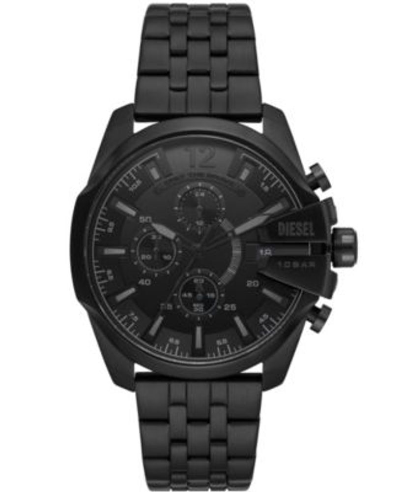 Men\'s Stainless Baby Mall Chronograph Steel | Bracelet Hawthorn Chief Black-Tone Diesel 43mm Watch