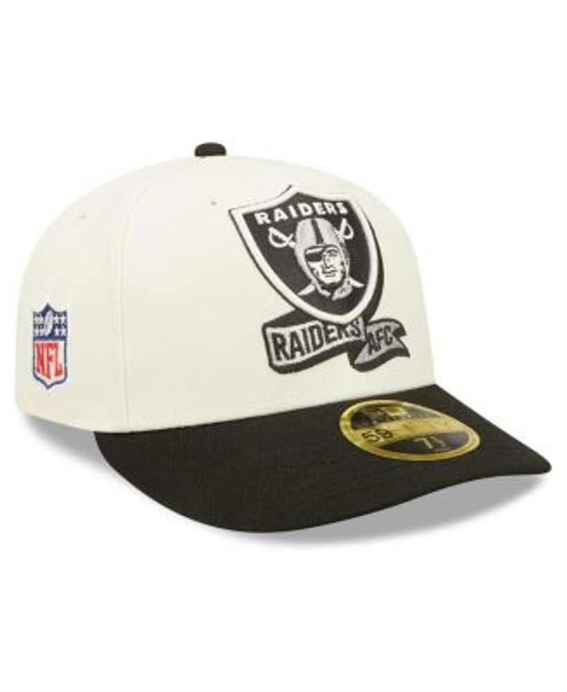 Las Vegas Raiders New Era 2022 Sideline 59FIFTY Fitted Hat - Cream/Black