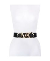 Women's Leather Waist Belt with Michael Kors Buckle