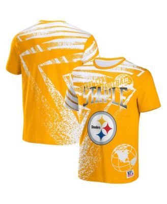 NFL Properties Men's NFL X Staple Yellow Pittsburgh Steelers Core Long  Sleeve Jersey Style T-shirt