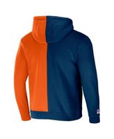 Fanatics Men's Orange and Navy Chicago Bears Linear Logo Pullover