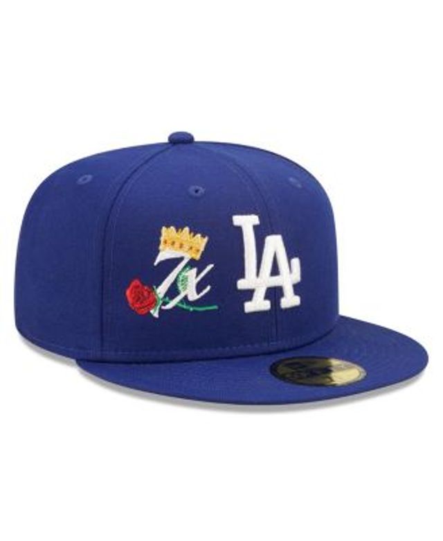 New Era Men's Royal Los Angeles Dodgers 7x World Series Champions Crown  59FIFTY Fitted Hat