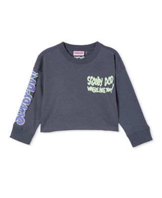 Girls License Cropped Long Sleeve T-shirt