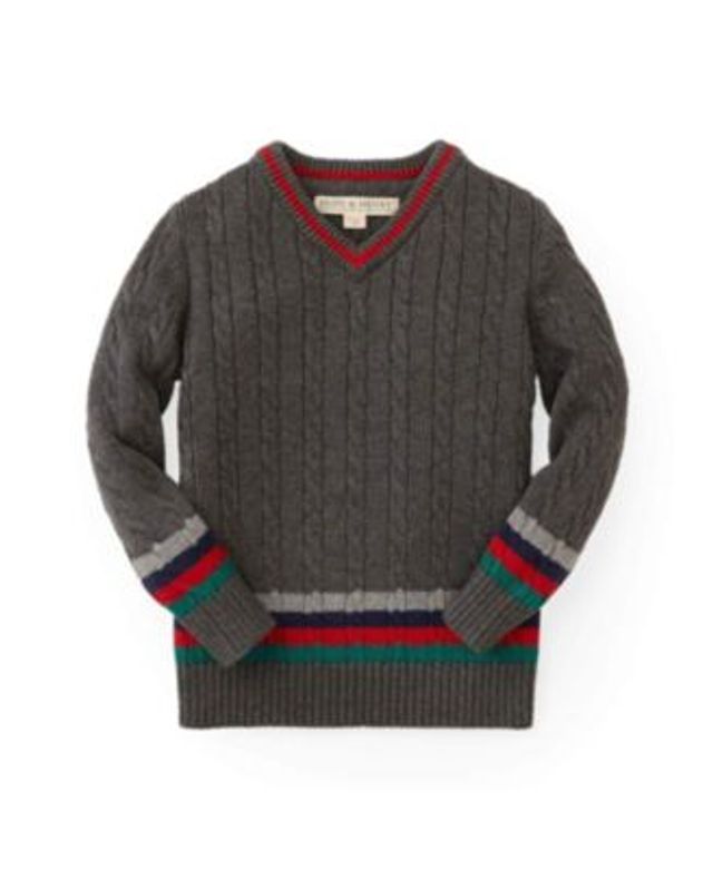 Hope & Henry Boys' V-Neck Cricket Sweater