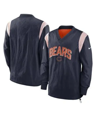 Men's Nike Navy Chicago Bears Sideline Athletic Stack V-Neck Pullover  Windshirt Jacket