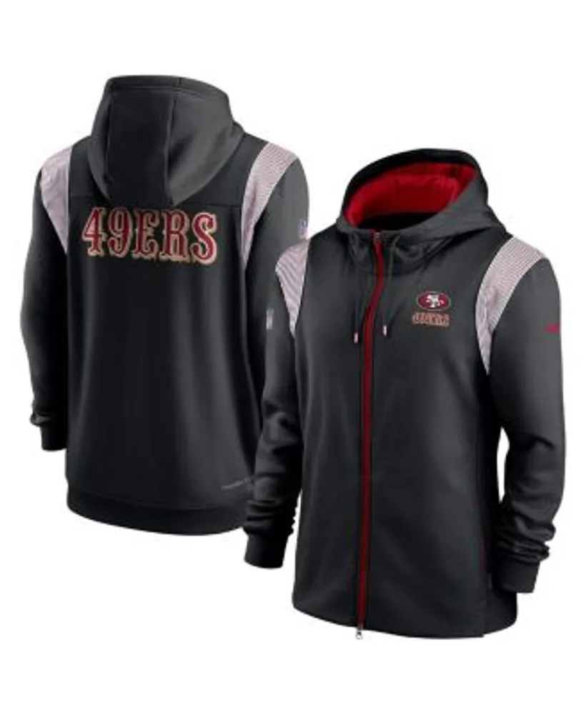 Men's Black San Francisco 49Ers Sideline Logo Performance Pullover Hoodie