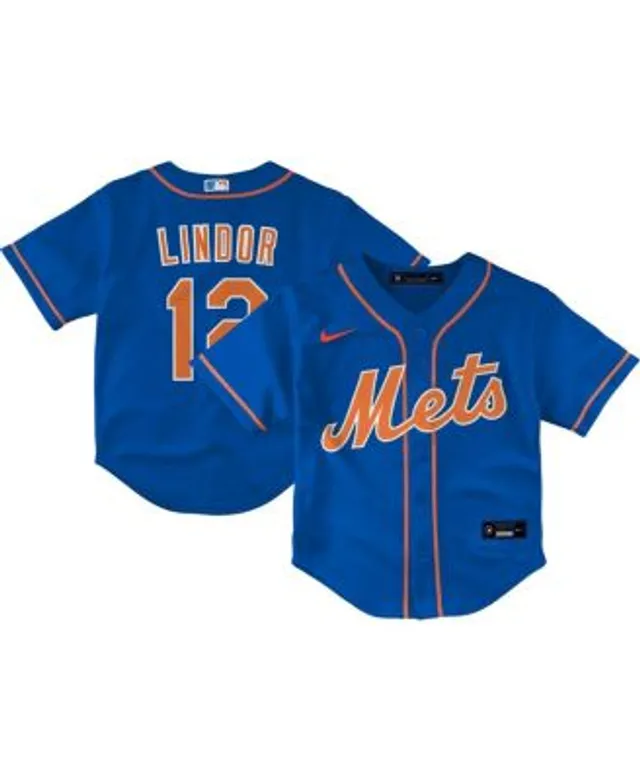 Nike Preschool Boys and Girls Francisco Lindor Black New York Mets Alternate  Replica Player Jersey