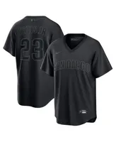 Men's San Diego Padres Fernando Tatis Jr. Nike Black Pitch Black Fashion  Replica Player Jersey