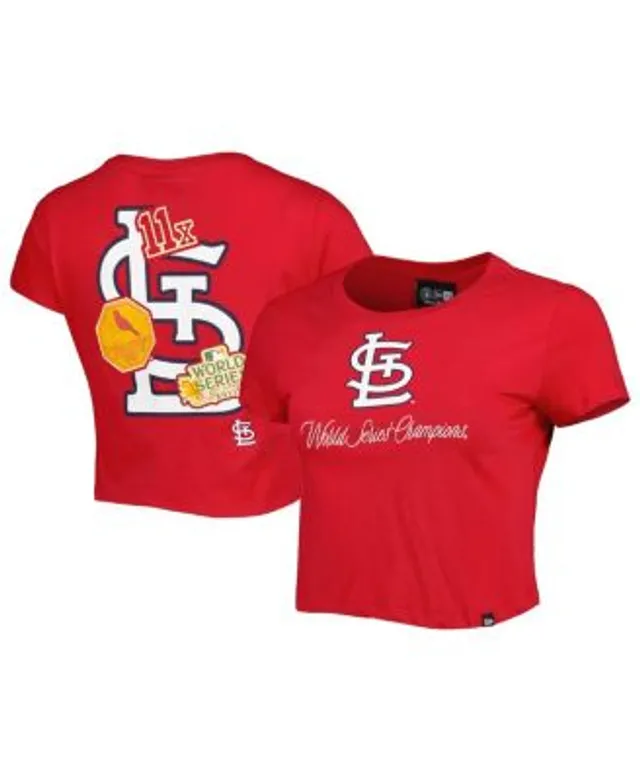 New Era Women's Red St. Louis Cardinals Team Stripe T-shirt