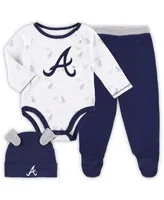 Outerstuff Girls Newborn & Infant Navy/Heather Gray New York Yankees Little Fan Two-Pack Bodysuit Set