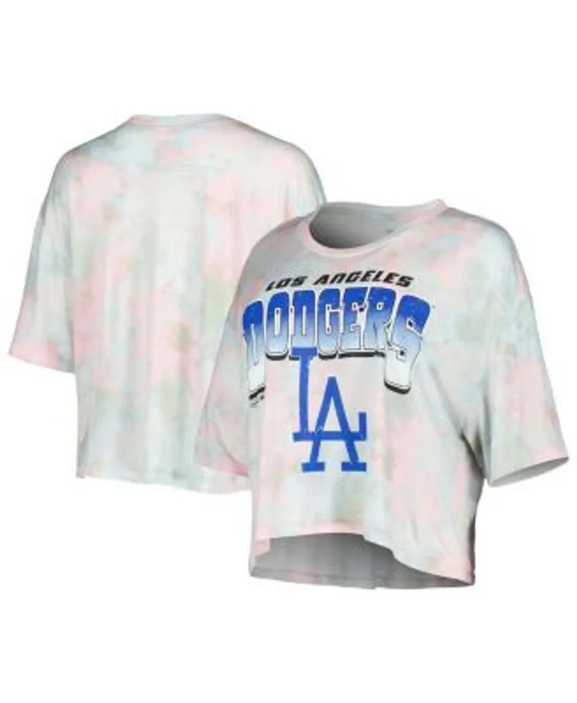 Chicago Cubs MLB Womens Pastel Tie-Dye Crop Top