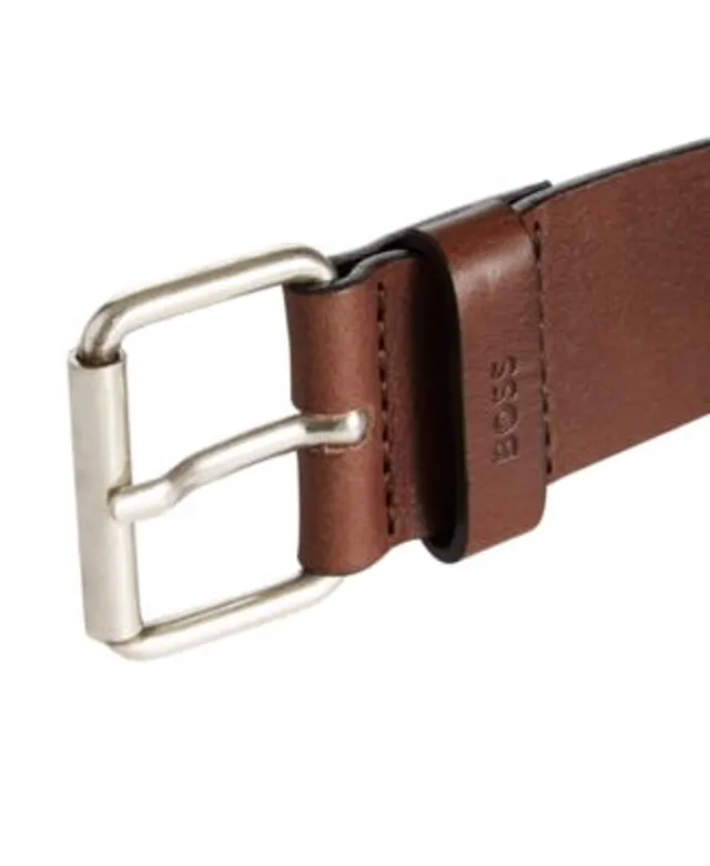 BOSS - Italian-made reversible belt with monogram buckle