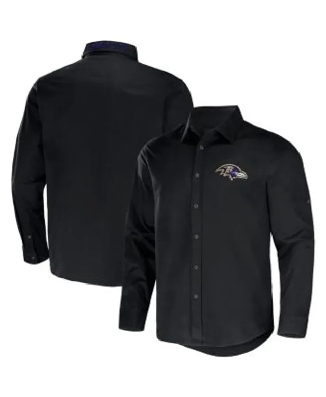 Men's NFL x Darius Rucker Collection by Fanatics Black Los Angeles Chargers Convertible Twill Long Sleeve Button-Up Shirt Size: Large