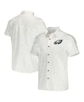 Fanatics Men's NFL x Darius Rucker Collection by White Philadelphia Eagles  Woven Button-Up T-shirt