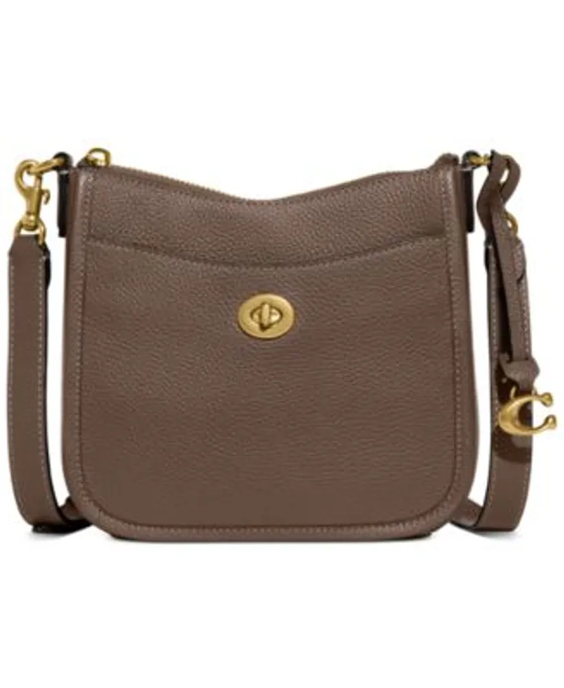 Polished Pebbled Leather Cassie Crossbody 19