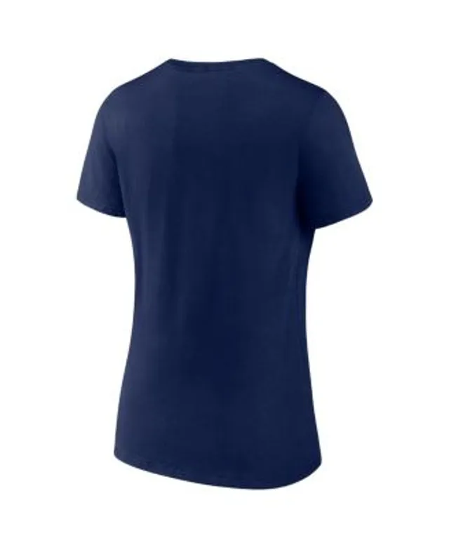 Cleveland Guardians Women's Plus Size Notch Neck T-Shirt - White/Navy