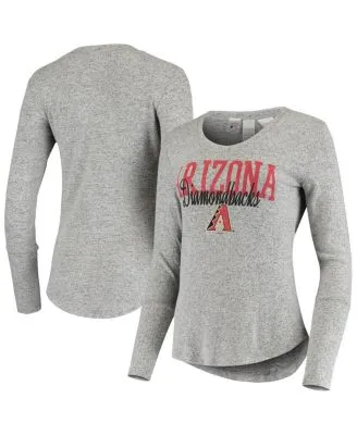 Women's Heathered Gray Washington Nationals Tri-Blend Long Sleeve T-shirt