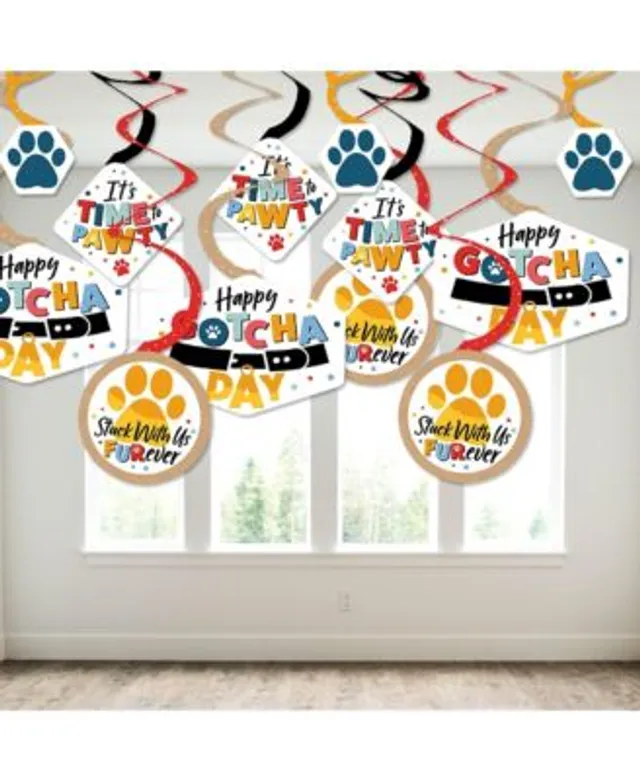 Happy 100th Day Of School - 100 Days Party Hanging Decor - Party Decoration  Swirls - Set Of 40