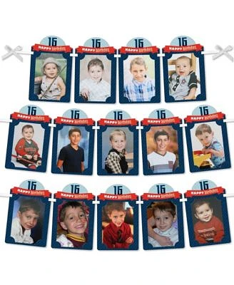 Boy 16th Birthday - DIY Birthday Party Decor - Picture Display - Photo Banner