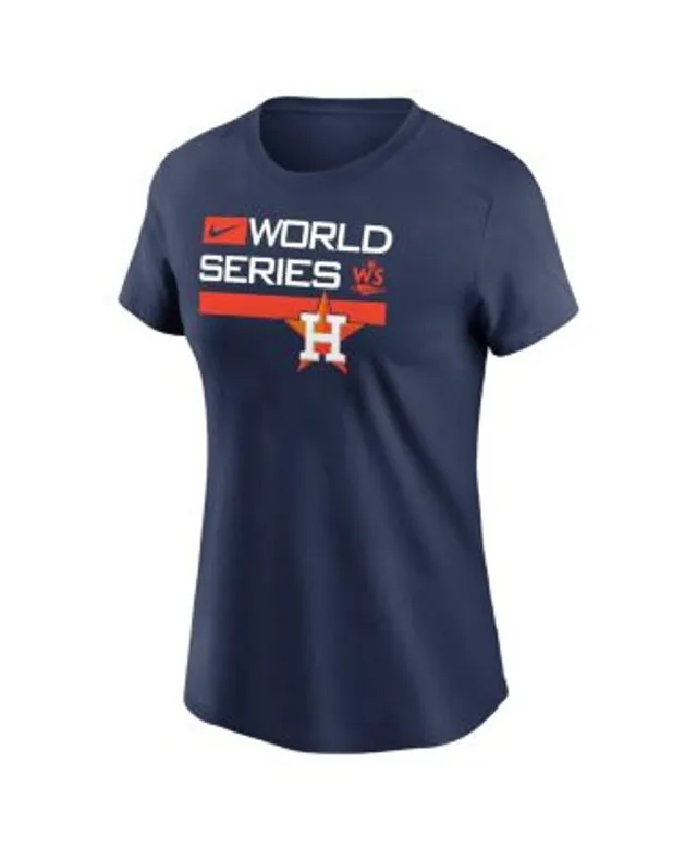 Houston Astros Women's Plus Size Notch Neck T-Shirt - White/Navy