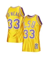 Mitchell & Ness Men's Shaquille O'Neal Black Los Angeles Lakers Swingman  Sidewalk Sketch Jersey - Macy's